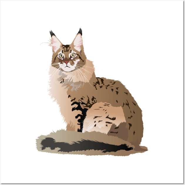 Maine Coon Cat Wall Art by NorseTech